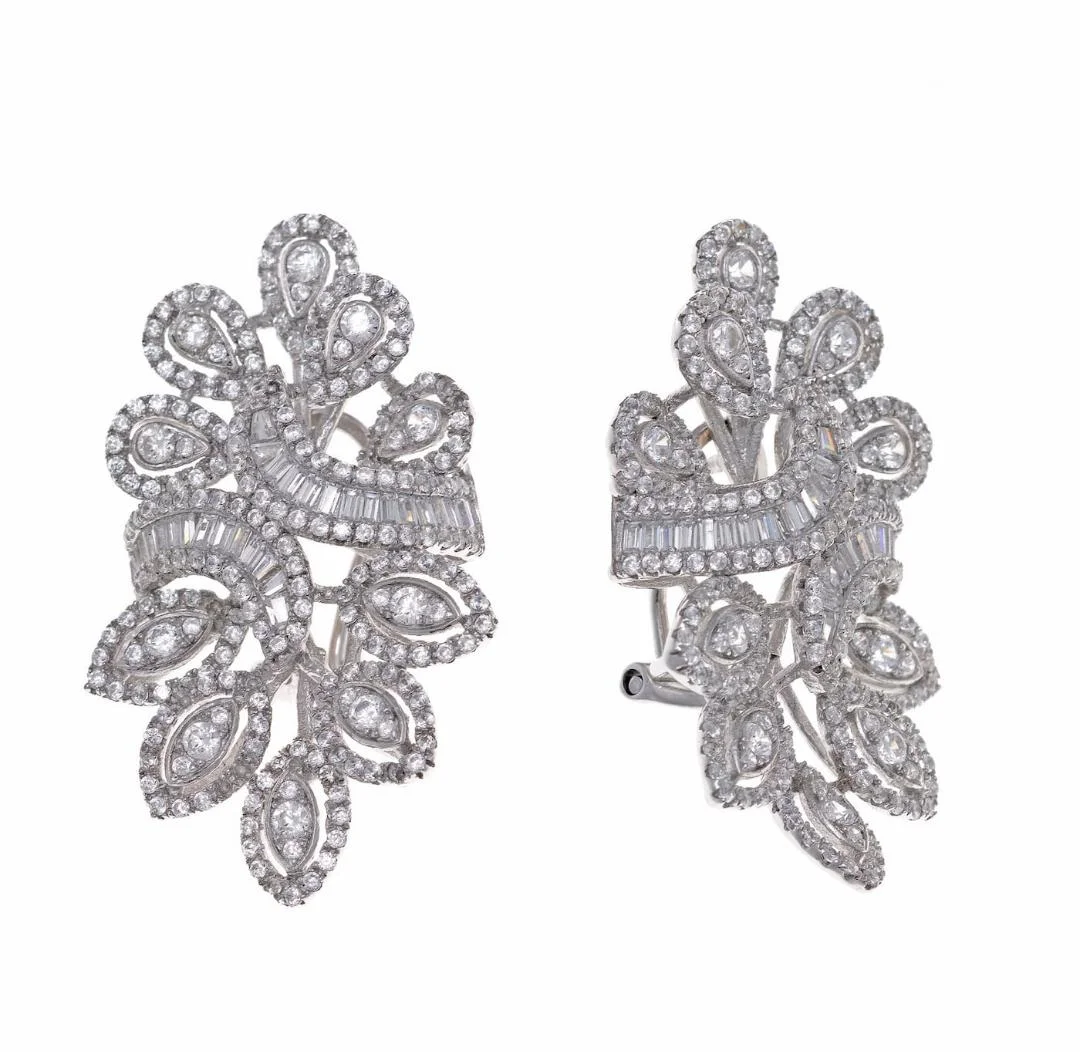 Pendientes Salvatore de fiesta con circonitas